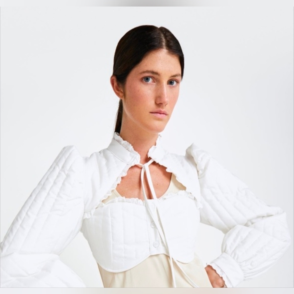 Simmonett Cottage Core Top in White XS